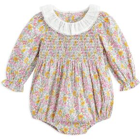 Curipeer Infant Baby Girls Floral Romper Casual Long Sleeve Bodysuit for Spring