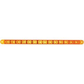 United Pacific 14 LED 12" Turn Signal Light Bar - Amber LED/Amber Lens, 38946