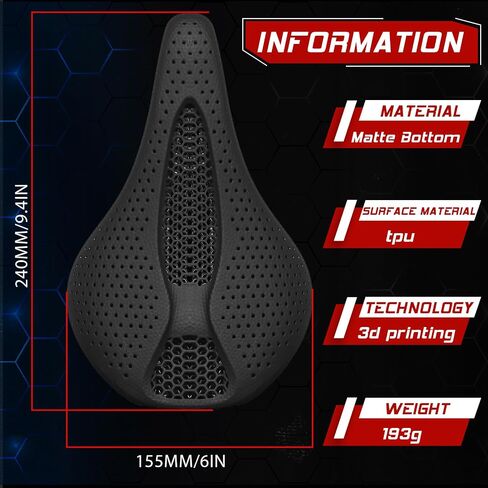 BUCKLOS Bike Saddle 3D Printing Bike Seat Mountain Road Comfortable Bicycle Cushion,Fit for MTB BMX XC Gravel Bikes Road Bikes in Saudi Arabia