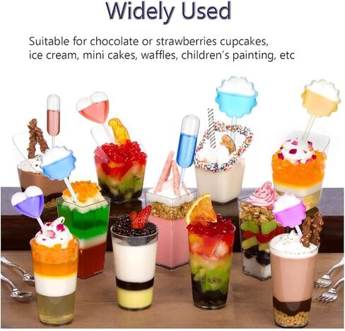 150 عبوة من الماصات للكب كيك، ماصات بلاستيكية 4 مل، ماصات للفراولة، ماصات الحلوى، ماصات نقل الضغط، مصفاة المشروبات الكحولية لآيس كريم الشوكولاتة بالفراولة (قلب) in Kuwait