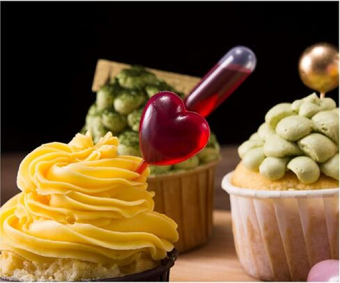 150 عبوة من الماصات للكب كيك، ماصات بلاستيكية 4 مل، ماصات للفراولة، ماصات الحلوى، ماصات نقل الضغط، مصفاة المشروبات الكحولية لآيس كريم الشوكولاتة بالفراولة (قلب) in Kuwait