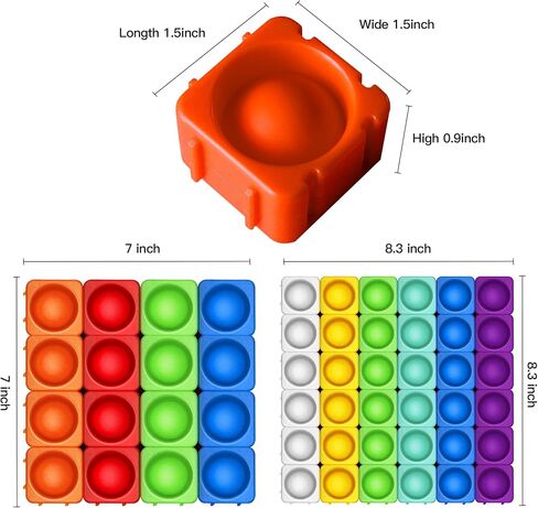 Giant Silicone Pop Fidget Blocks, Interlocking Puzzle Blocks, 16PCS in Saudi Arabia