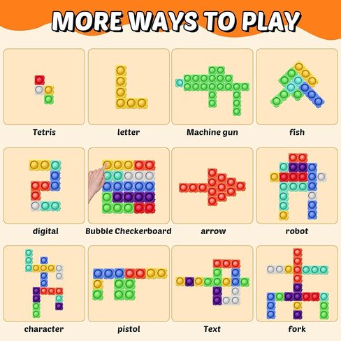Giant Silicone Pop Fidget Blocks, Interlocking Puzzle Blocks, 16PCS in Saudi Arabia
