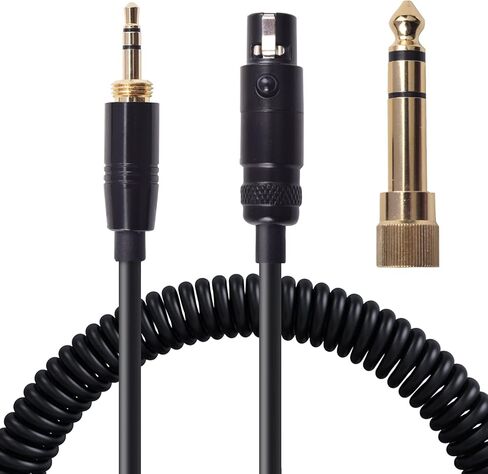 سلك كابل صوت ملفوف بديل K240 لـ AKG K240 K240S K240 MKII - Q701 K702 K712 K141 K171 K181 K271 K271S K371 K241 K175 K275 K712 PRO K553 MKII M220 سماعة رأس، أسود، 3.5 مم in Kuwait