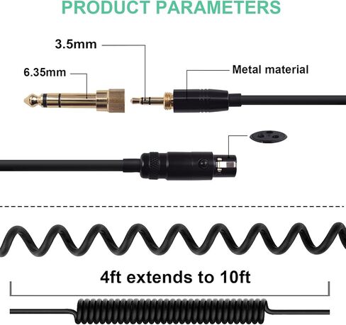 سلك كابل صوت ملفوف بديل K240 لـ AKG K240 K240S K240 MKII - Q701 K702 K712 K141 K171 K181 K271 K271S K371 K241 K175 K275 K712 PRO K553 MKII M220 سماعة رأس، أسود، 3.5 مم in Kuwait