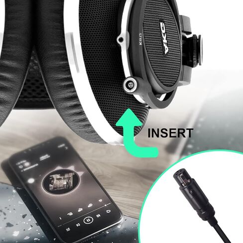 سلك كابل صوت ملفوف بديل K240 لـ AKG K240 K240S K240 MKII - Q701 K702 K712 K141 K171 K181 K271 K271S K371 K241 K175 K275 K712 PRO K553 MKII M220 سماعة رأس، أسود، 3.5 مم in Kuwait
