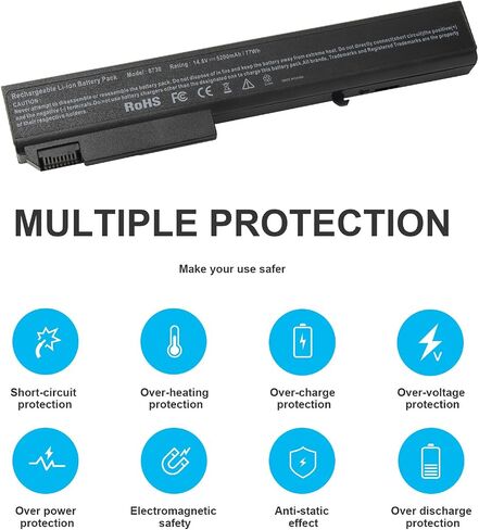 بطارية Futurebatt لجهاز HP EliteBook 8530p 8530w 8540p 8730p 8540w 8730w 8740w HSTNN-LB60 in Kuwait