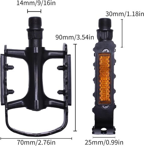 Lightweight Bike Pedals,Waterproof Bicycle Pedals with Aluminum,Universal 9/16 inch Anti-Skid Platform for City Bike,Road Bike,Folding Bike,Ebike,Commuter Bike,MTB,Wellgo C285 in Kuwait