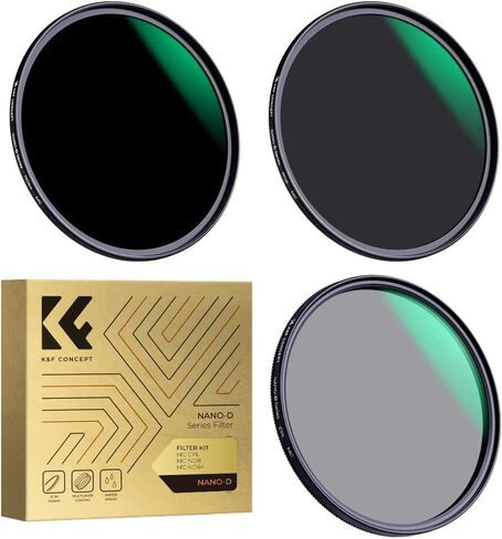 مجموعة مرشحات عدسة K&F Concept 77 مم ذات كثافة محايدة ND8 ND64 CPL مجموعة مرشح مستقطب دائري مع 24 طلاء متعدد الطبقات لعدسة الكاميرا in Saudi Arabia