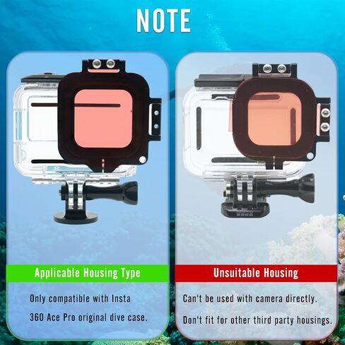 3 عبوات من فلاتر الغوص لـ Insta360 Ace Pro الرسمية المقاومة للماء، ملحقات تصحيح الألوان - أحمر، أحمر فاتح، أرجواني في الغوص/الغطس تحت الماء/التصوير تحت الماء in Kuwait