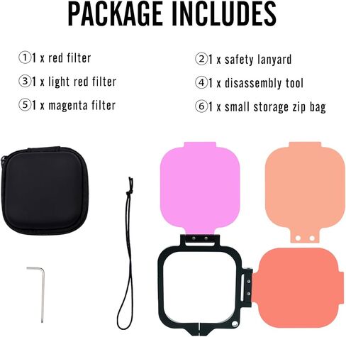 3 عبوات من فلاتر الغوص لـ Insta360 Ace Pro الرسمية المقاومة للماء، ملحقات تصحيح الألوان - أحمر، أحمر فاتح، أرجواني في الغوص/الغطس تحت الماء/التصوير تحت الماء in Kuwait