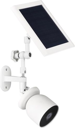 حامل حائط 2 في 1 لكاميرا Google Nest Cam الخارجية واللوحة الشمسية، زاوية قابلة للتعديل 360 درجة توفر رؤية أفضل للوحة الشمسية (أبيض) in Kuwait