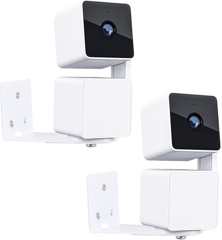 2 حزمة حامل تثبيت على الحائط متوافق مع WYZE Cam Pan V3، حامل تثبيت للسقف الخارجي للكاميرا، حامل معدني لكاميرا الأمان، حامل للكاميرا، حامل أمان خارجي يوفر زوايا رؤية أفضل in Kuwait