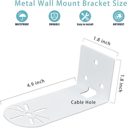 2 حزمة حامل تثبيت على الحائط متوافق مع WYZE Cam Pan V3، حامل تثبيت للسقف الخارجي للكاميرا، حامل معدني لكاميرا الأمان، حامل للكاميرا، حامل أمان خارجي يوفر زوايا رؤية أفضل in Kuwait