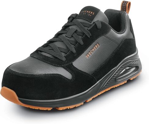 Skechers Work UNO Parker, Men's, Alloy Toe, EH, MaxTrax Slip Resistant, Low Athletic, Work Shoe in Saudi Arabia