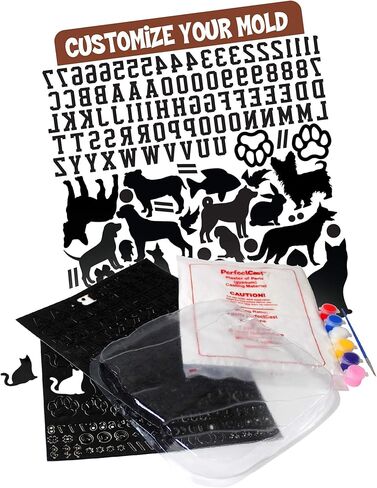 Pet Memories Memorial Stone Cast & Paint Kit with Perfect Cast Casting Material and Reusable Mold in Kuwait