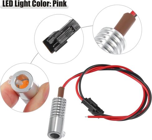 ACROPIX 5mm 0.20" 12V 2W LED Aluminum Light Source Illuminator for Car DIY Pink - Pack of 1 in Saudi Arabia