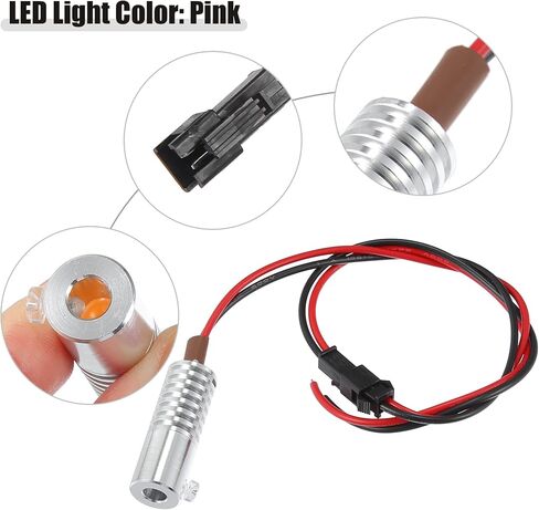 ACROPIX 5mm 0.20" 12V 2W LED Aluminum Light Source Illuminator for Car DIY Pink - Pack of 1 in Saudi Arabia