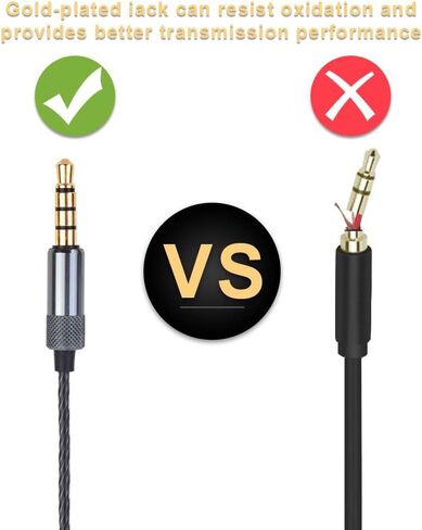 كابل الصوت البديل Saipomor HD212 سلك متوافق مع سماعات Sennheiser HD202 HD497 HD437 HD447 HD212 pro، EH250 EH350 in Saudi Arabia