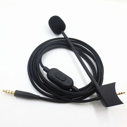 كابل ميكروفون QC35II Boom، كابل صوت بديل لسلك الميكروفون ومفتاح كتم الصوت للتحكم في مستوى الصوت متوافق مع سماعات Bose QC35 وQuietComfort 35 II للكمبيوتر الشخصي، PS4، PS5، وحدة تحكم Xbox One in Kuwait