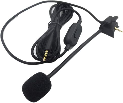 كابل ميكروفون QC35II Boom، كابل صوت بديل لسلك الميكروفون ومفتاح كتم الصوت للتحكم في مستوى الصوت متوافق مع سماعات Bose QC35 وQuietComfort 35 II للكمبيوتر الشخصي، PS4، PS5، وحدة تحكم Xbox One in Kuwait