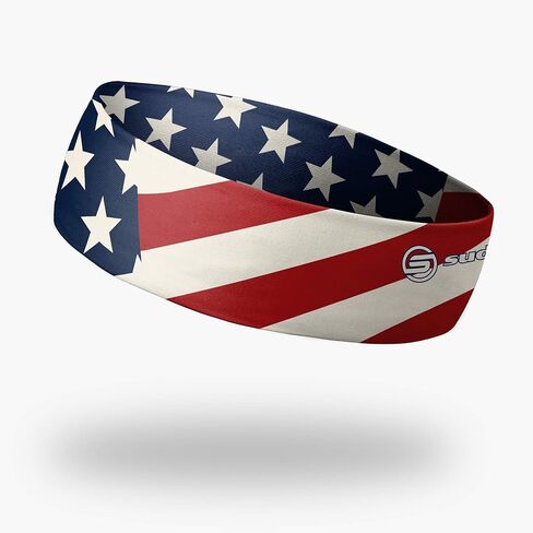 عصابة رأس Suddora مقاس 2.25 بوصة قابلة للعكس في الولايات المتحدة الأمريكية - العلم الأمريكي للأولمبياد والوطنية والرياضة in Kuwait