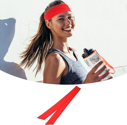 VOCOSTE 2 Pcs Adjustable Soft Sport Headband, Sweat Wicking Gym Tennis Tie Sweatband for Men Women, in Kuwait