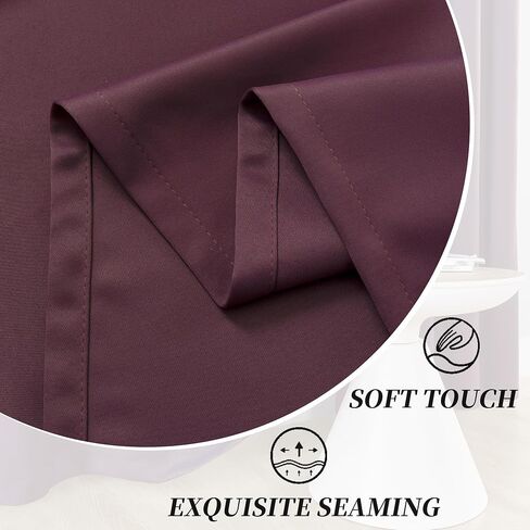 HUTO Short Blackout Curtains Drapes - Thermal Insulated Antique Copper Grommet Black Out Drapery Panels for Basement Bathroom Small Windows, Set of 2, 42 Inch by 45 Inch, Black in Saudi Arabia