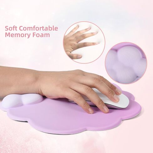 مسند معصم للوحة المفاتيح السحابية - مجموعة مسند معصم مريح للفأرة السحابية من إسفنج الذاكرة لدعم المعصم مع قاعدة مضادة للانزلاق للمنزل والمكتب والكمبيوتر المحمول وألعاب الكمبيوتر in Kuwait