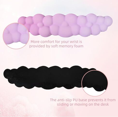 مسند معصم للوحة المفاتيح السحابية - مجموعة مسند معصم مريح للفأرة السحابية من إسفنج الذاكرة لدعم المعصم مع قاعدة مضادة للانزلاق للمنزل والمكتب والكمبيوتر المحمول وألعاب الكمبيوتر in Kuwait