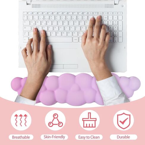 مسند معصم للوحة المفاتيح السحابية - مجموعة مسند معصم مريح للفأرة السحابية من إسفنج الذاكرة لدعم المعصم مع قاعدة مضادة للانزلاق للمنزل والمكتب والكمبيوتر المحمول وألعاب الكمبيوتر in Kuwait