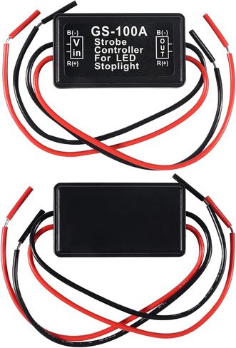 4pcs GS-100A Brake Light Flasher Strobe Brake Light Strobe LED Flash Module Flash Strobe Controller 12-30V for Motorcycles Cars Trucks Brake Light Tail Stop Light in Saudi Arabia