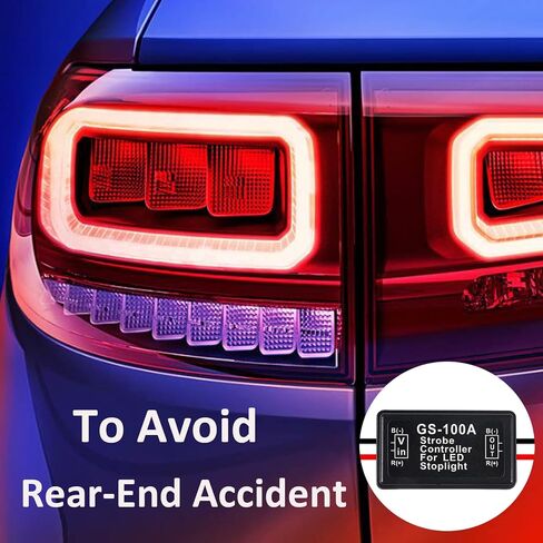 4pcs GS-100A Brake Light Flasher Strobe Brake Light Strobe LED Flash Module Flash Strobe Controller 12-30V for Motorcycles Cars Trucks Brake Light Tail Stop Light in Saudi Arabia