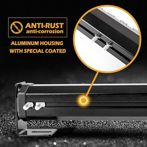 شريط إضاءة ستروب للطوارئ 36 بوصة 36 LED 16 وضعًا وامضًا فائق السطوع وغطاء من الألومنيوم المقاوم للماء وقوس قابل للتعديل ضوء الطوارئ للسيارات والشاحنات والمركبات، أزرق وأبيض in Kuwait