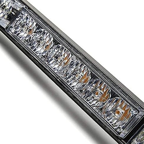 شريط إضاءة ستروب للطوارئ 36 بوصة 36 LED 16 وضعًا وامضًا فائق السطوع وغطاء من الألومنيوم المقاوم للماء وقوس قابل للتعديل ضوء الطوارئ للسيارات والشاحنات والمركبات، أزرق وأبيض in Kuwait