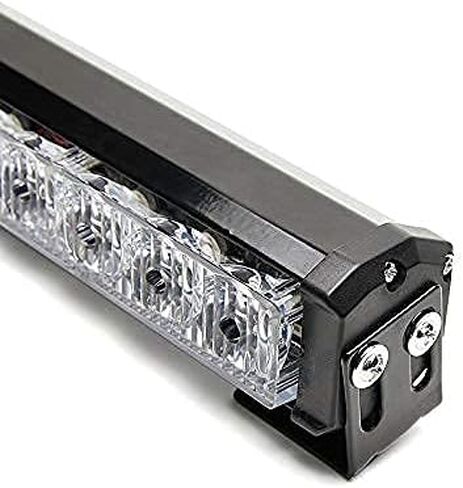 شريط إضاءة ستروب للطوارئ 36 بوصة 36 LED 16 وضعًا وامضًا فائق السطوع وغطاء من الألومنيوم المقاوم للماء وقوس قابل للتعديل ضوء الطوارئ للسيارات والشاحنات والمركبات، أزرق وأبيض in Kuwait