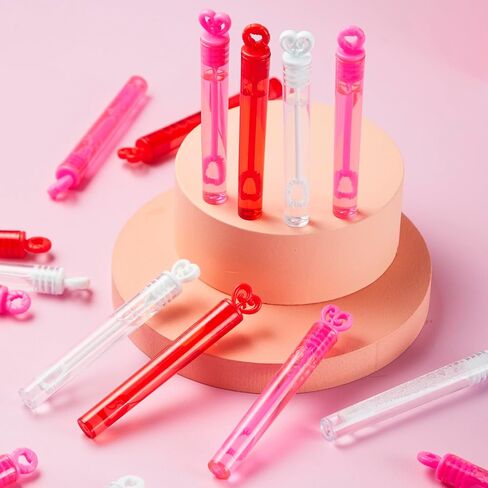 JOYIN 36 Valentines Mini Bubble Maker Wands Circle & Heart for Kids Classroom Exchange Valentine’s Photo Prop Decorations, Wedding Engagement Anniversary Party Favors Décor. in Saudi Arabia