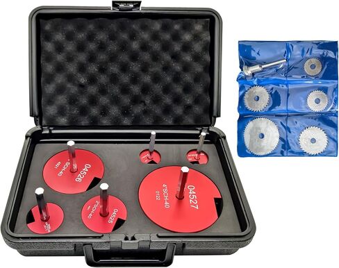 مجموعة مخرطة تركيب الأنابيب البلاستيكية المكونة من 6 قطع مناسبة للمثقاب القياسي 1/2 بوصة مع مجموعة من القاطع الداخلي لأنابيب السباكة البلاستيكية، أداة مخرطة الأنابيب البلاستيكية تحتوي على PPR75، PPR100، PPR150، PPR200، PPR300 وPPR400 in Kuwait