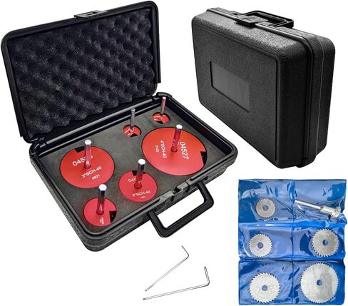 مجموعة مخرطة تركيب الأنابيب البلاستيكية المكونة من 6 قطع مناسبة للمثقاب القياسي 1/2 بوصة مع مجموعة من القاطع الداخلي لأنابيب السباكة البلاستيكية، أداة مخرطة الأنابيب البلاستيكية تحتوي على PPR75، PPR100، PPR150، PPR200، PPR300 وPPR400 in Kuwait