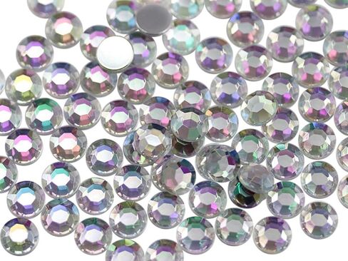 Allstarco 1000PCS 5mm SS21 Purple Amethyst .NAT02 Acrylic Flat Back Rhinestones for Jewelry Making and Face Painting Card Making Embelishments Plastic Crafts Gems in Saudi Arabia