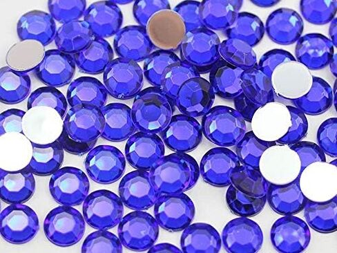 Allstarco 1000PCS 5mm SS21 Purple Amethyst .NAT02 Acrylic Flat Back Rhinestones for Jewelry Making and Face Painting Card Making Embelishments Plastic Crafts Gems in Saudi Arabia
