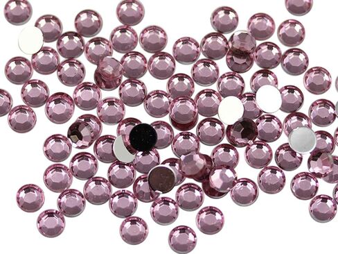 Allstarco 1000PCS 5mm SS21 Purple Amethyst .NAT02 Acrylic Flat Back Rhinestones for Jewelry Making and Face Painting Card Making Embelishments Plastic Crafts Gems in Saudi Arabia