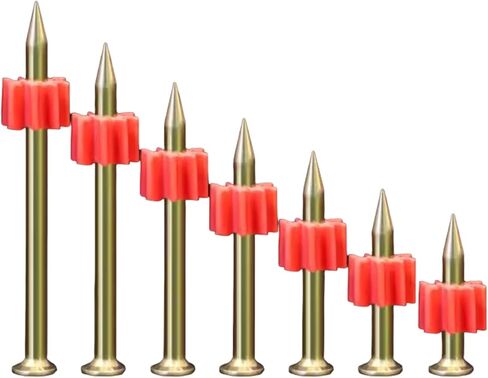 75 قطعة 8 أحجام مسحوق دفعتها السحابات قطر الرأس محرك دبوس مع طقم الناي الأحمر (7/8 "1" 1-1/4 "1-1/2" 1-5/8 "1-3/4" 2" 2-1" /2") in Kuwait