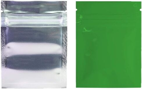 QQ Studio Clear/Colored Mylar Zip Lock Bags w/Tear Notch 6.5x9cm (2.5x3.5") (Clear/Silver/White) in Saudi Arabia