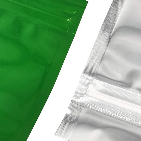 QQ Studio Clear/Colored Mylar Zip Lock Bags w/Tear Notch 6.5x9cm (2.5x3.5") (Clear/Silver/White) in Saudi Arabia