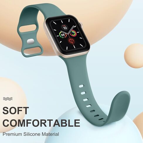 Lerobo 8 Pack Bands متوافقة مع Apple Watch Band 38mm 40mm 41mm 42mm 44mm 45mm 49mm النساء والرجال، أساور معصم بديلة لحزام رياضي من السيليكون الناعم لساعة Apple Watch Ultra SE Series 9 8 7 6 5 4 3 2 1 in Kuwait