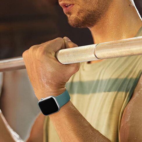 Lerobo 8 Pack Bands متوافقة مع Apple Watch Band 38mm 40mm 41mm 42mm 44mm 45mm 49mm النساء والرجال، أساور معصم بديلة لحزام رياضي من السيليكون الناعم لساعة Apple Watch Ultra SE Series 9 8 7 6 5 4 3 2 1 in Kuwait