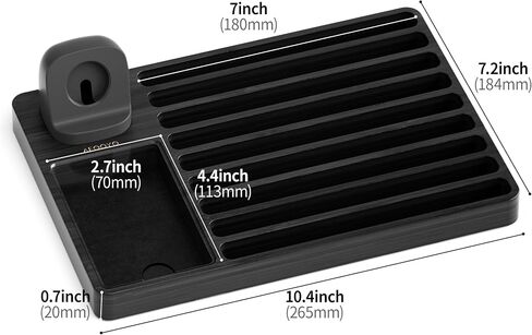 Black iWatch Bands Organizer Charger Stand Compatible with All Apple Watch | Watch Bands Display Watch Storage Case Tray with Acrylic Top Lid (Black) in Kuwait