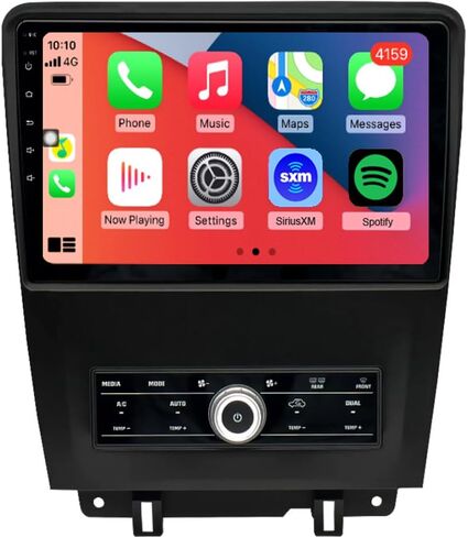 لترقية راديو Ford Mustang، 2010 2011 2012 2013 2014 AC يدوي، استبدال ملاحة ستيريو Android، 10.1 بوصة 1280 * 780، Carplay وAndroid Auto، كاميرا مجانية in Kuwait