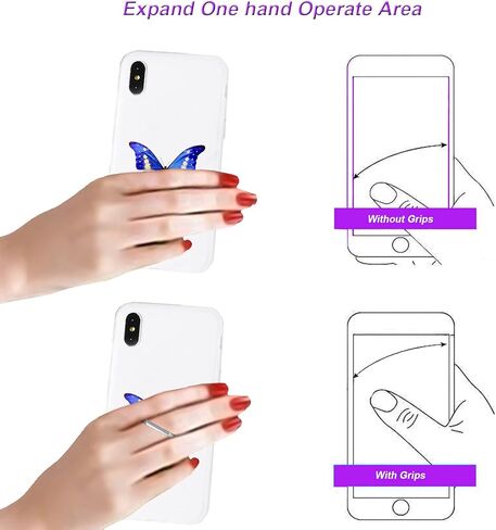 حامل هاتف شفاف وشفاف على شكل أرنب للأذن لهاتف iPhone، حامل حلقي لطيف للهاتف الخلوي والكمبيوتر اللوحي in Kuwait